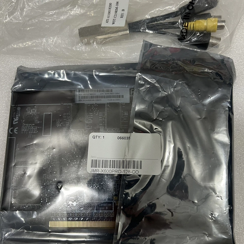 NEW ATI All In Wonder X600 Pro 128MB PCI-e Video Card + Output Cable 102A4640300 - Image 2 of 4