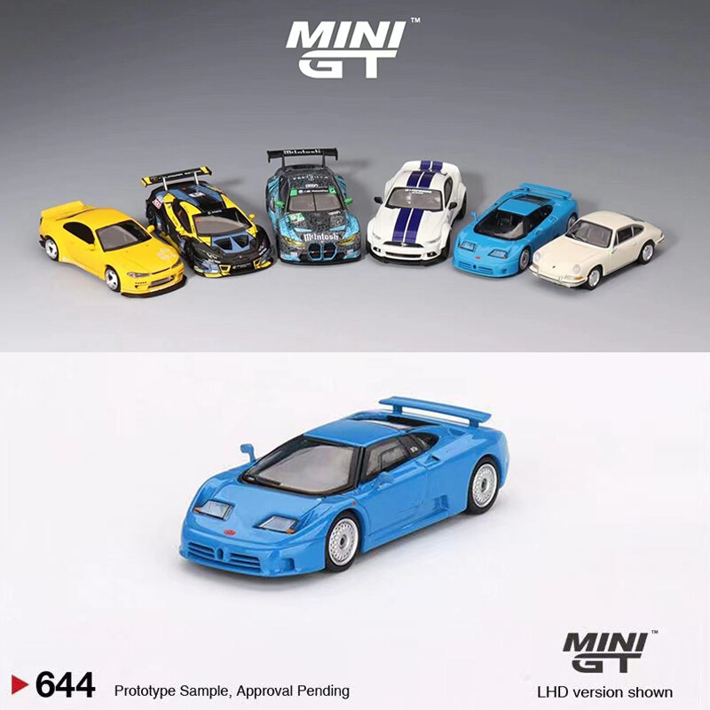 MINIGT 1:64 Metal Model Car Bugatti EB110 GT Sport Vehicle Collection #644 LHD