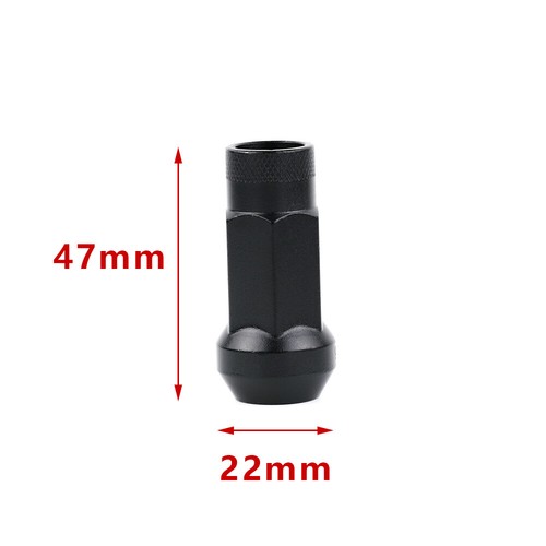 Black M12*1.5 MUTEKI SR48 Steel Cone Seat Extended Wheel Rims Lug Nuts 20pcs - Picture 4 of 4