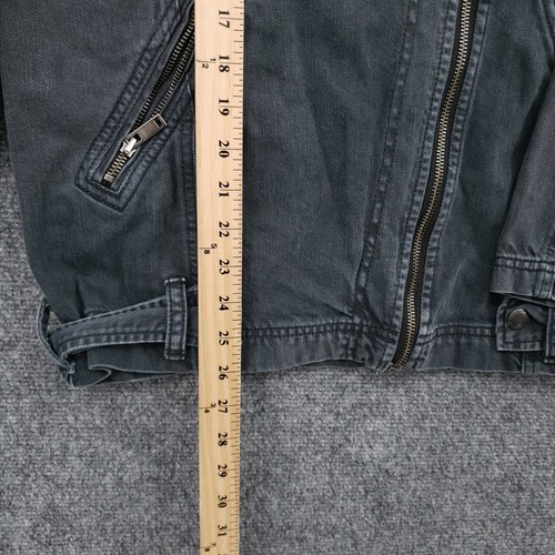 American Eagle Jacket Womens S Small Blue Biker Trucker Full Zip Denim Outdoor - Bild 10 von 12
