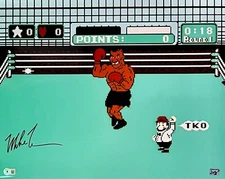 Mike Tyson Punch Out Signed 16x20 Boxing Photo Auto BAS Beckett