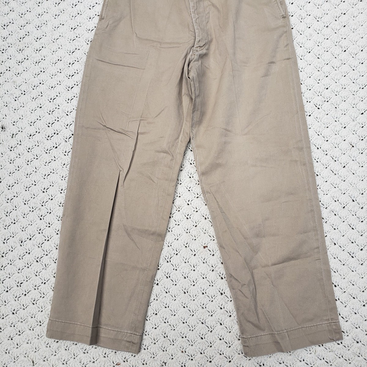 Vtg US Army Khaki Chino Pants Uniform Twill Rapid Zipper Vtg US Army Khaki Chino Pants Uniform Twill Rapid Zipper