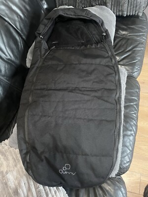 Quinny Fußsack Fußsack schwarz Buzz Moodd Zapp Samt Fleece gefüttert