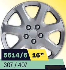 SET Kit serie 4 copricerchi coppe ruota 16" per Peugeot 1007 cod 5614/6
