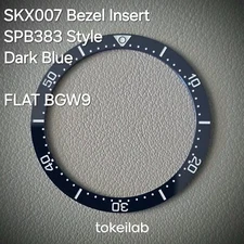 Bezel Insert SKX007 Ceramic BGW9 (SPB383 style) / Flat / Dark Blue