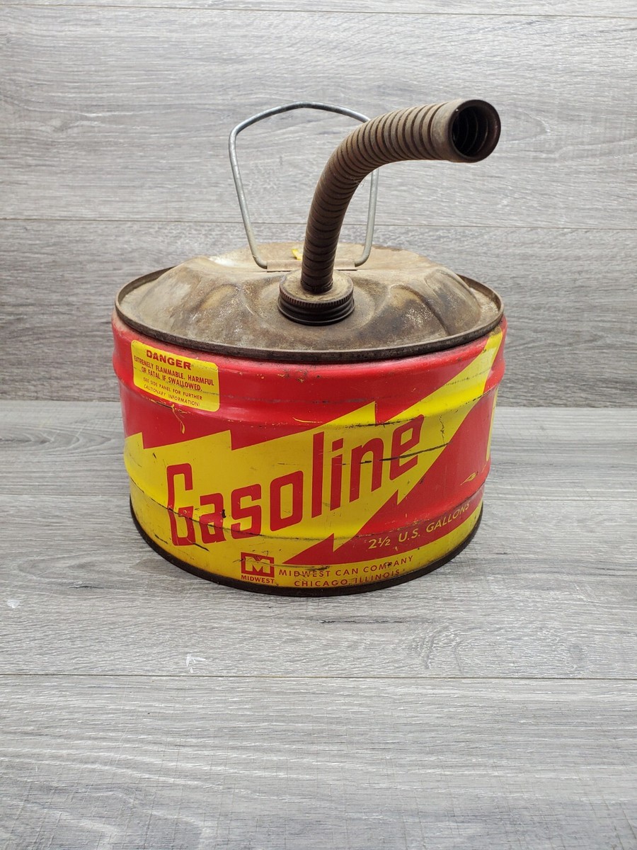 Vintage 2.5 Gallon Gas Can Midwest Can Company | eBay