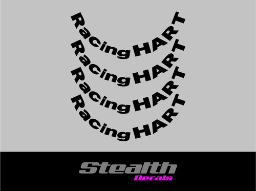 Juego completo de calcomanías adhesivas de repuesto para carreras HART D Spec 16", Jdm, NEGRO - Imagen 2 de 3