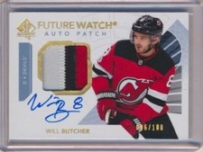 2017-18 SP Authentic Future Watch Rookie Patch AUTO 170 Will Butcher /100 Devils