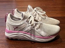 Puma 386297 Sophia Soft Ride White Pink Girls 2 School Athletic Running Sneakers