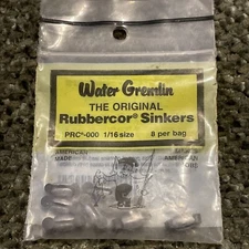 Water Gremlin PRC-00 Rubbercore Sinker 1/8oz 6Pc