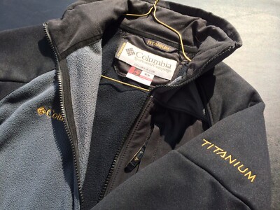 Columbia Titanium Full-Zip Fleece Jacket Grey Black Small | eBay