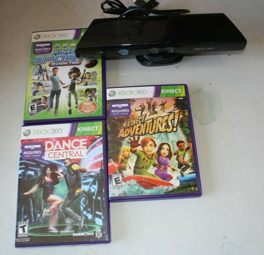 Xbox 360 Kinect Games Lot of 3 (Game Party Motion, Dance Central,  Adventures!)