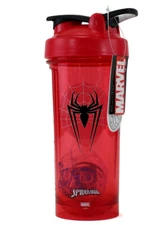 Blender Bottle Marvel Pro Hero Elite Series Spider-Man 28oz Red Marvel New