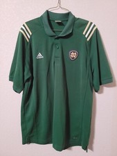 Adidas Notre Dame Fighting Irish Mens Large Short Sleeve Green Polo Shirt L94