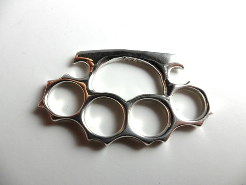 2 x Brass Knuckle Dusters .925 STERLING 