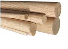 Hardwood Dowel Rods 36" Inches Length Red Oak Maple Mahogany Walnut Birch Cherry