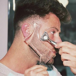 Details About Men Beard Shaping Tool Styling Comb Template Shaving Shape Lines Hair Cut Guide
