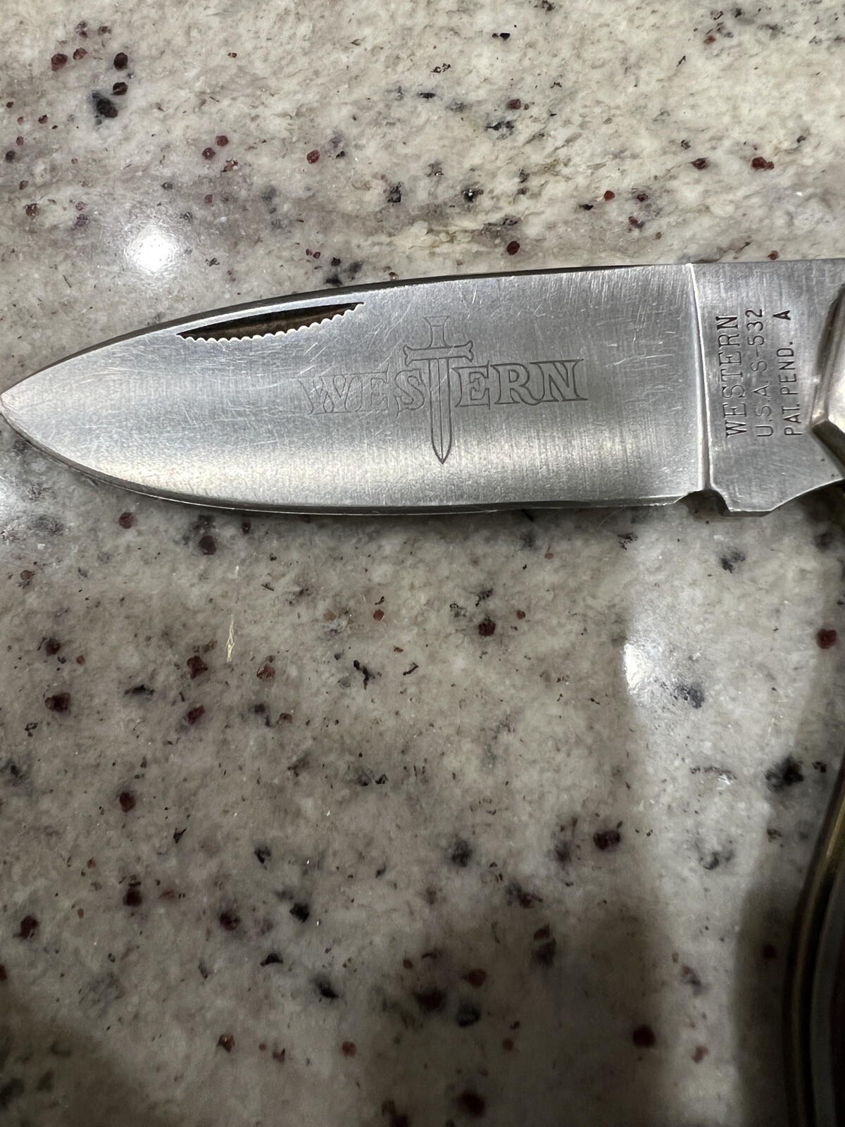 Western S532 “A” Westlock Lockback Knife “Pat Pend.” First Year 1977