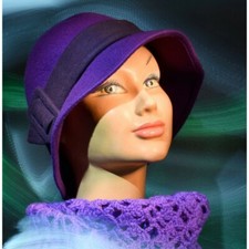 WOOL HAT size 56 Viola