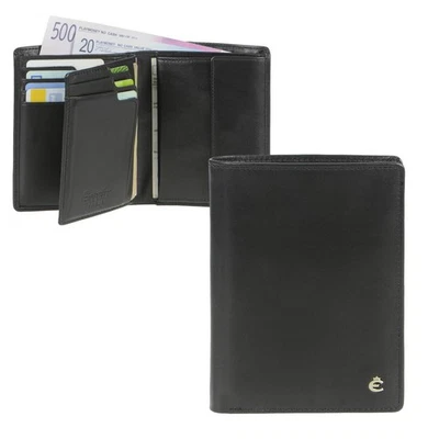 Esquire große Geldbörse 14KF Harry Herren schwarz Leder Portemonnaie RFID Schutz - Bild 1 von 4