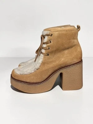 🌻NUEVOS con caja SAM EDELMAN Shaw Botines Arenisca Naturaleza Niebla Gamuza Imitación Piel talla 10 - Imagen 1 de 4