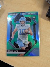 2024 Panini Prizm Draft New Recruits Drake Maye #NR-DME Green (RC) Miscut ZS