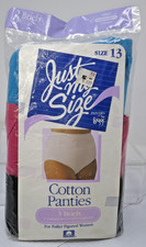 Vintage Women Just My Size Cotton Brief Panties Sz 13 Fuller Figure JMS New