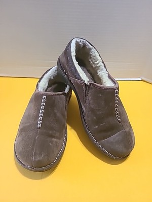 UGG Australia Women's Bettey Brown Suede Slip On Lined Moccasin Size 6 1757