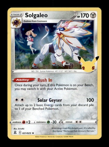 SOLGALEO 021/025 - HOLO R - CELEBRATIONS - NM/M
