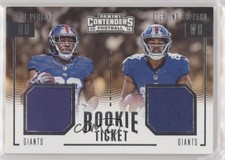2016 Contenders Rookie Ticket Dual Swatches Paul Perkins Sterling Shepard 1cx3