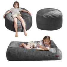 MAXYOYO Bean Bag Chair Bed for Kids, Convertible Bean Bag Folds from Lazy Cha...
