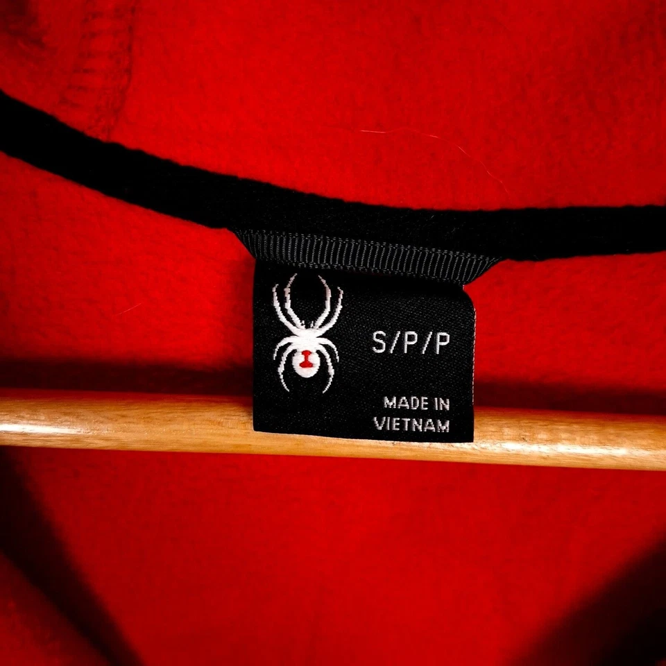 Pull homme SPYDER taille S rouge fermeture éclair intégrale col haut... - Photo 4/4