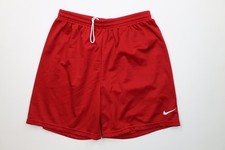 Vintage 90s Nike Mens Large Travis Scott Mini Swoosh Above Knee Shorts Red Mesh