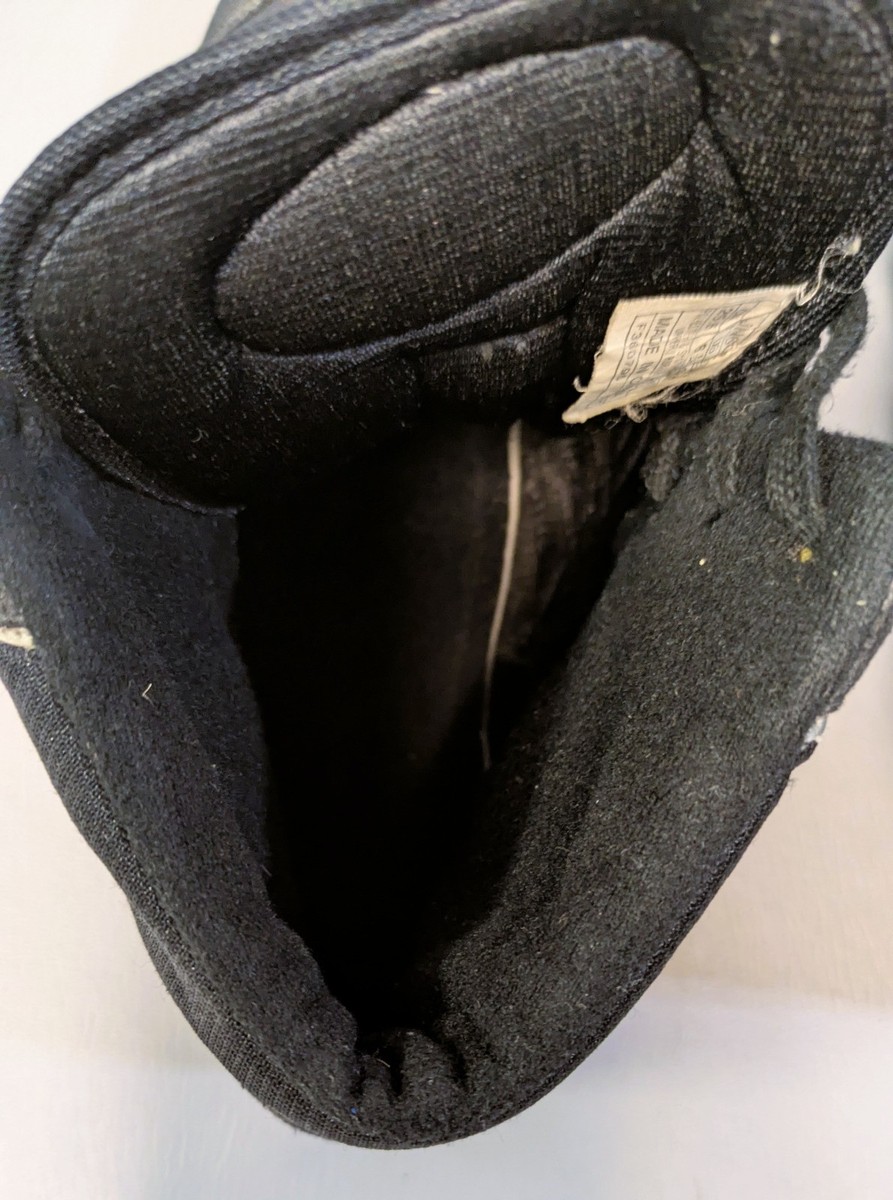 1996 Asics Split Second Wrestling Shoes Black/Silver JN602 Size