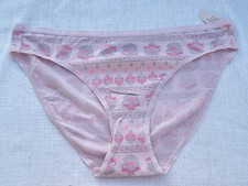 Vintage Victoria s Secret Bikini Rare Panties Boho Floral Pink Signature XL NWT