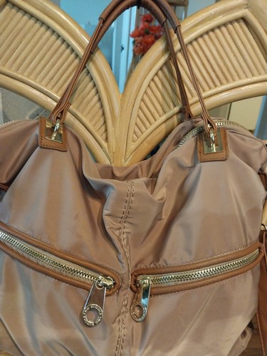 Big Buddha Large Tan Zip Shoulder Detachable Crossbody Hobo Slouch Bag - Picture 3 of 7