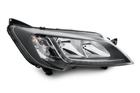 Vauxhall Movano Scheinwerfer Rechts Vorne Schwarz LED DRL Headlamp Passagier OEM