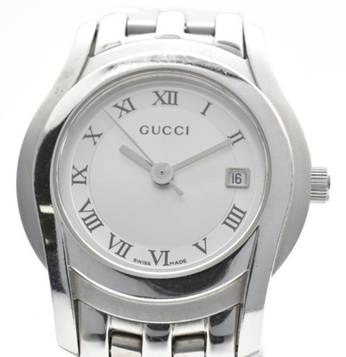 Vintage [N MINT] Gucci 5500L White Shell Dial Ladies Qz Watch JAPAN
