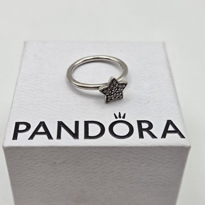 Original Pandora Sterling Silber Funkelnder Stern CZ Ring Größe 50 / UK K S925 ALE