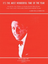 It's the Most Wonderful Time of the Year Song for Piano Vocal Sheet Music Lyrics