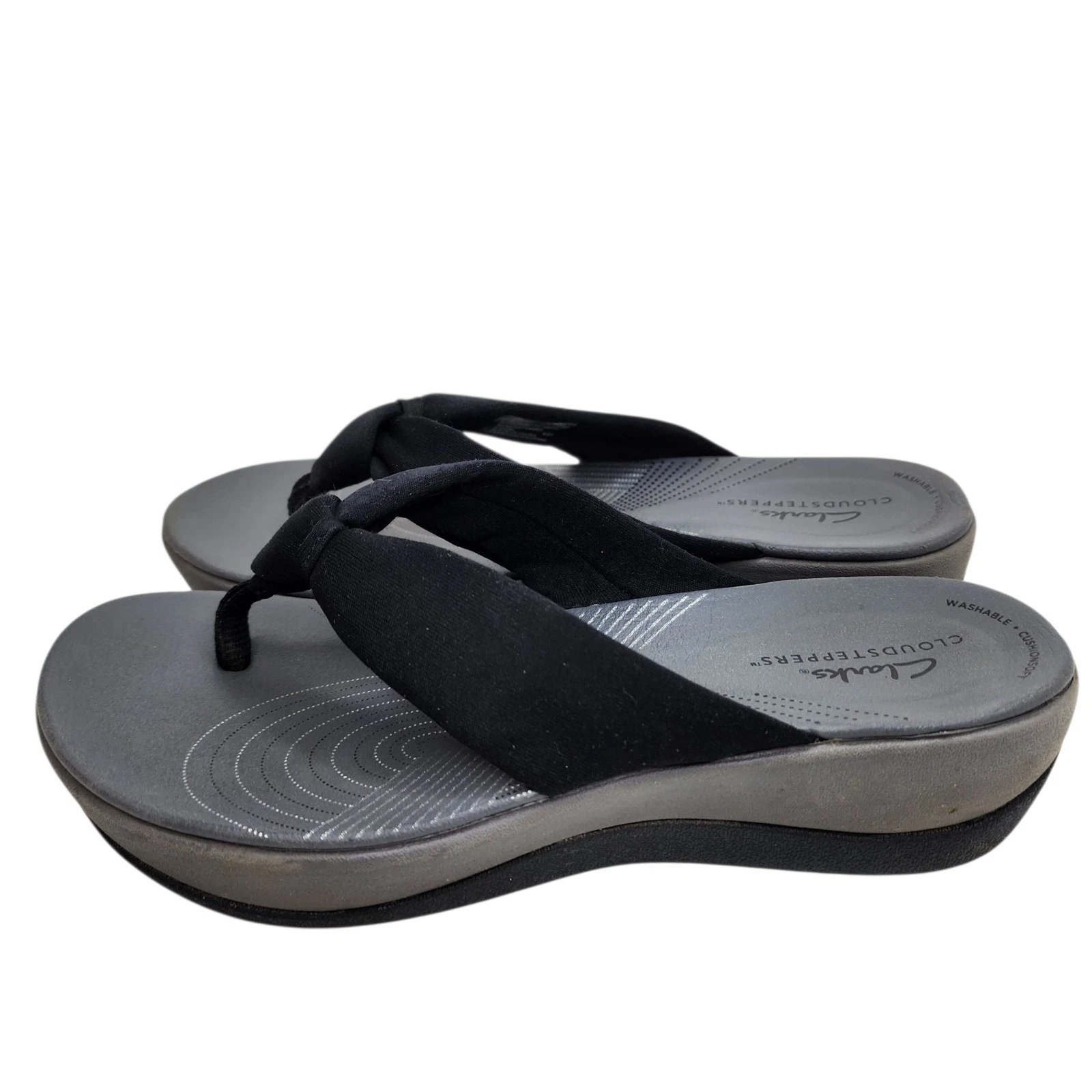 Sandali infradito Clarks Cloudsteppers Arla Glison neri donna taglia 7M comodi