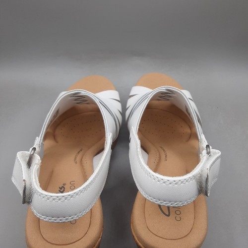 Clarks Giselle Glow Sandals Women's 6M White Leather Slingback A150 - Picture 7 of 10