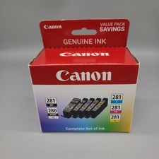 Genuine Canon PGI-280 XL CLI-281 Standard B/C/M/Y Ink Cartridges 5 PACK NEW