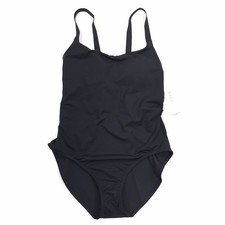 Athleta Hermosa One Piece Black Swimsuit UPF Padded Adjustable - Medium Petite