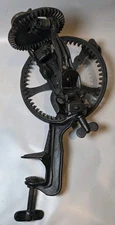Vintage Iron Hand Crank Apple Peeler Tool, The Reading Hardware Co. PA, WORKS!