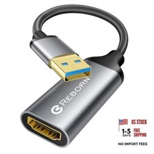 USB to HDMI Adapter, 1080P 60Hz for Macos Windows 7/8/10/11 USB TO HDMI 1080