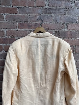 Vintage Emporio Armani Men's Jacket, Sz 46, Peach Linen, Italy | eBay