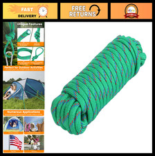 50ft Diamond Braided Polypropylene Rope - 500lb Capacity, Weather UV Resistant
