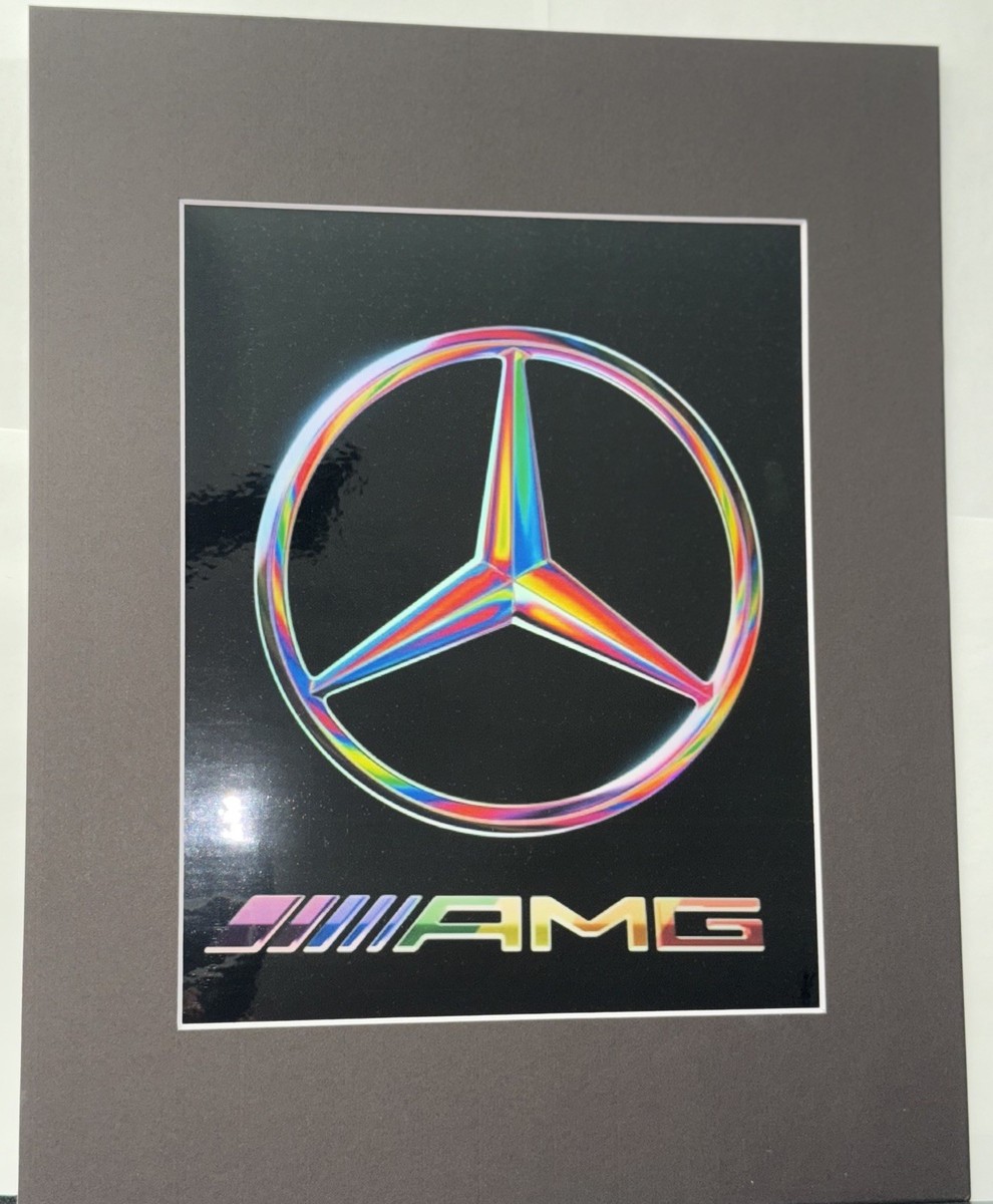 Mercedes AMG Logo Holographic 11x14 Matted Frame | eBay