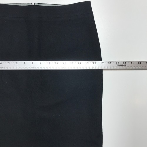 The Pencil Skirt J. Crew Womens 0 Wool Blend Black Evening Essentials Above-Knee - Picture 17 of 17